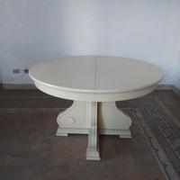 Tavolo Shabby Chic rotondo allungabile bianco