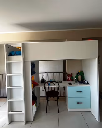 Letto a soppalco completo IKEA SMÅSTAD