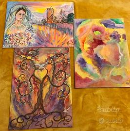 Idea regalo cartoncini dipinto