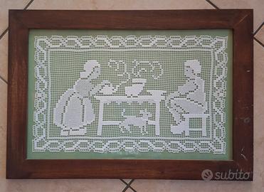 quadro filet uncinetto