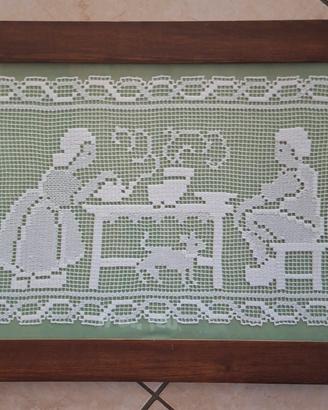 quadro filet uncinetto