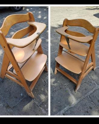 Seggiolone evolutivo Hauck legno Sgabello scaletta