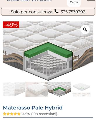 materasso pale hybrid