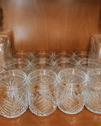 doppio servizio whisky 2 decanter e 12 bicchieri
