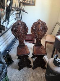 sedie d'epoca.