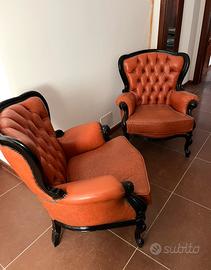 Poltrone in pelle anni 60