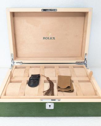 Rolex box watch 10 slot scatola porta orologi legn