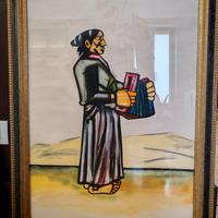 Stampa quadro "Suonatrice di fisarmonica" MorandoP