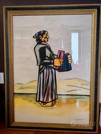 Stampa quadro "Suonatrice di fisarmonica" MorandoP