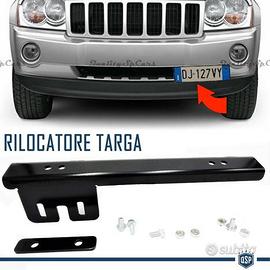 Portatarga Anterior NERO per JEEP Rilocatore Targa