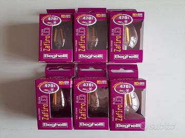 6pz lampadine candela chiare 40, a led