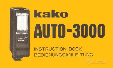 FLASH ELETTRONICO VINTAGE KAKO 3000 AUTO STROBE NW