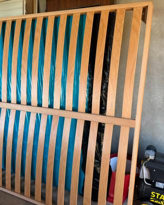 Rete doghe in legno+materasso Matrimoniale 180x200