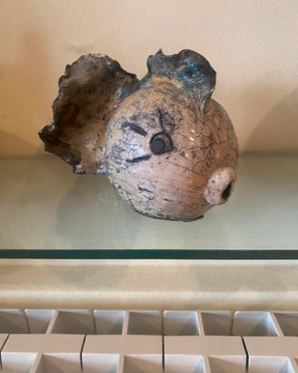 Pesce palla ceramica Raku