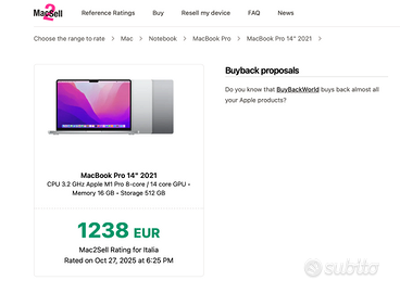 MacBook Pro 14 2021, M1 pro, 16gb ram, 512 gb ssd