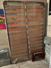 Rete con doghe in legno + materasso Eminflex