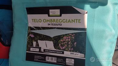 telo ombreggiante 3x3mt Azzurro nuovo