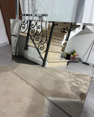 Specchio moderno rettangolare con luce integrata