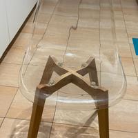 Sedia scandinava trasparente rovere maison dumonde