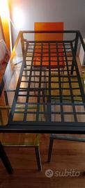 Tavolo Granas Ikea 150x78. Vetro e metallo.
