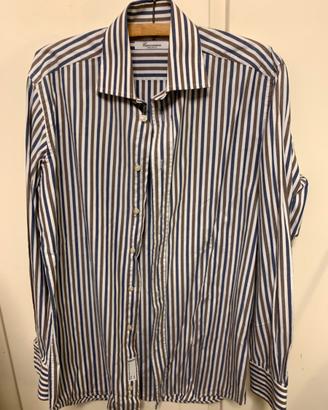 Camicia Camicissima Uomo a Righe Blu e Marroni