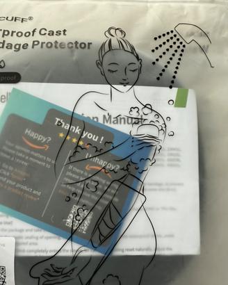Protezione impermeabile per gesso braccio o ferita