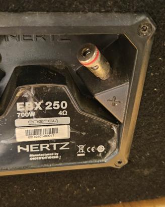 hertz subwoofer ebx 250