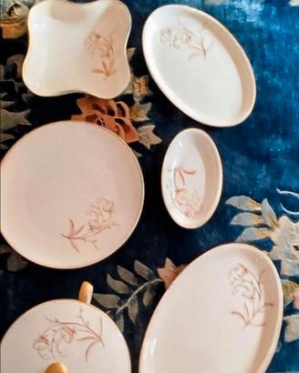 Set Zuppiera e Vassoi in ceramica 6 pezzii