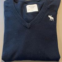 Maglione lana Blue scollo a V