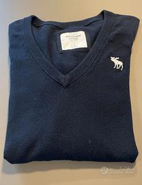 Maglione lana Blue scollo a V