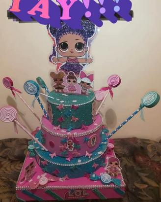 Torta scenografica tema LOL