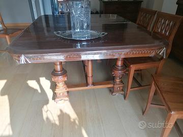 Tavolo in Noce del 800 allungabile