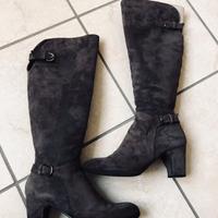 Stivali Cinti in velluto e cuoio