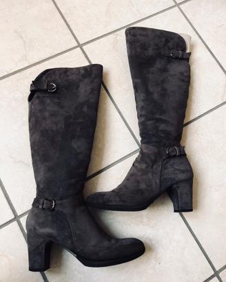 Stivali Cinti in velluto e cuoio