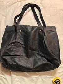 Borsa shoppin in vera pelle