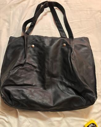 Borsa shoppin in vera pelle