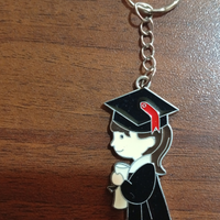 Portachiavi laurea metallo smaltato