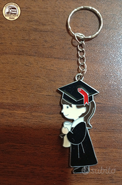 Portachiavi laurea metallo smaltato