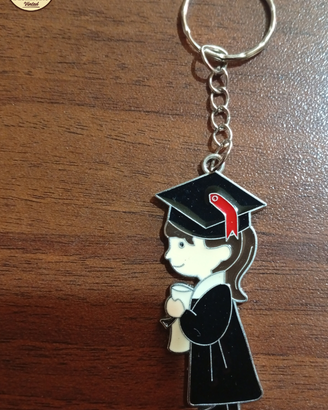 Portachiavi laurea metallo smaltato