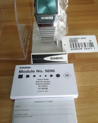 Casio analogico e digitale blu tiffany 