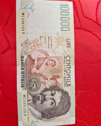 Banconota da 100000lire Bernini 