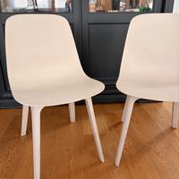 4 sedie da pranzo Ikea Odger bianco/beige