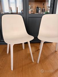 4 sedie da pranzo Ikea Odger bianco/beige