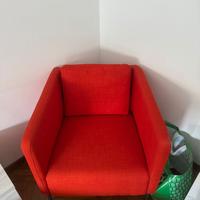 Poltrona arancione/rossa