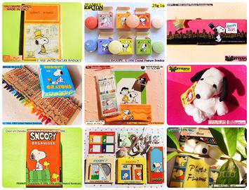 🐕 SNOOPY PEANUTS Vintage 1980 articoli collezione