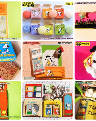 🐕 SNOOPY PEANUTS Vintage 1980 articoli collezione