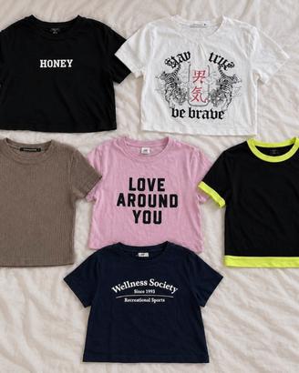 Lotto 6 Magliette (H&M, Shein, Terranova)