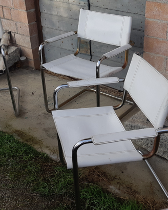 3 sedie-poltrone Marcel Breuer design
