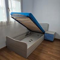 Letto singolo con contenitore + comodino