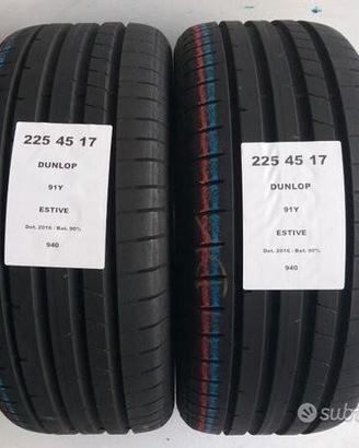 2 gomme 225 45 17 dunlop a940